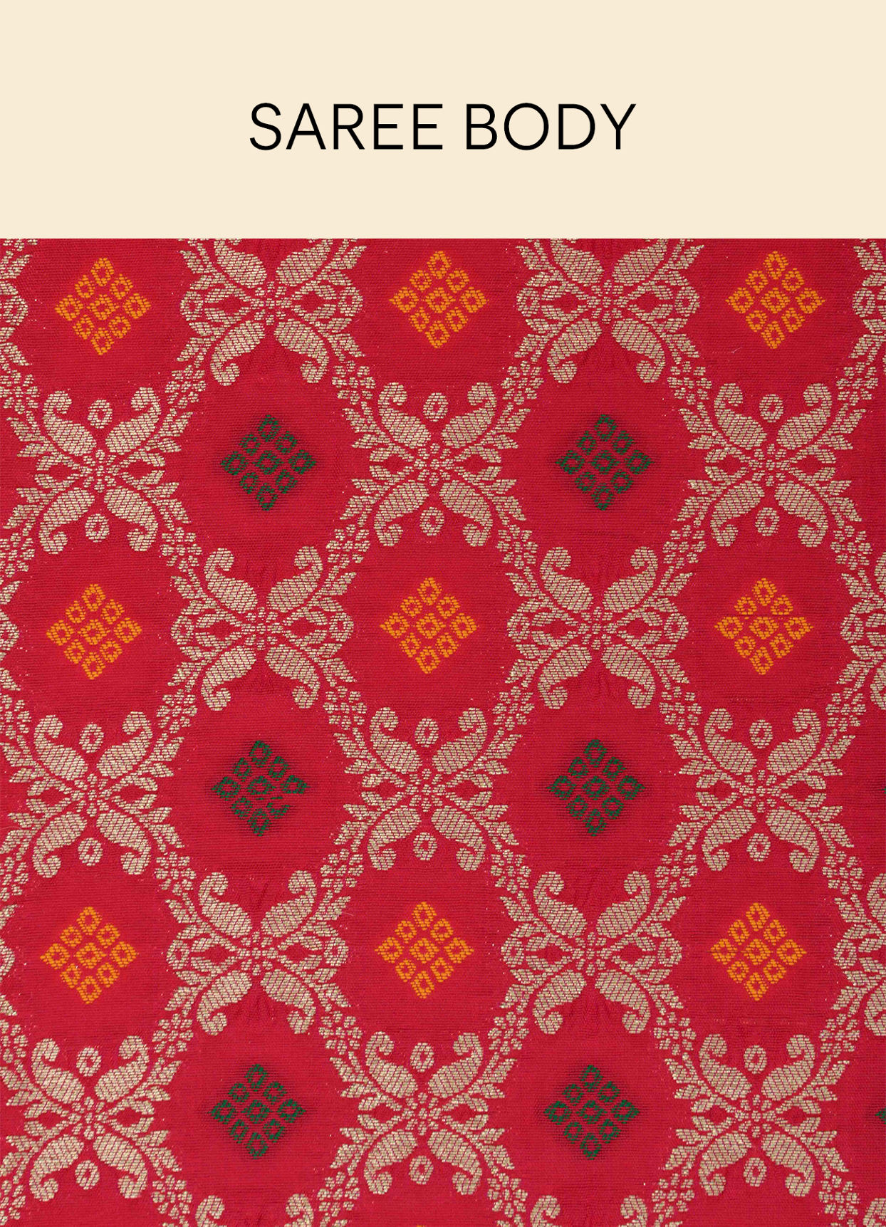 Ruby Pink Paisley Patterned Saree image number 4